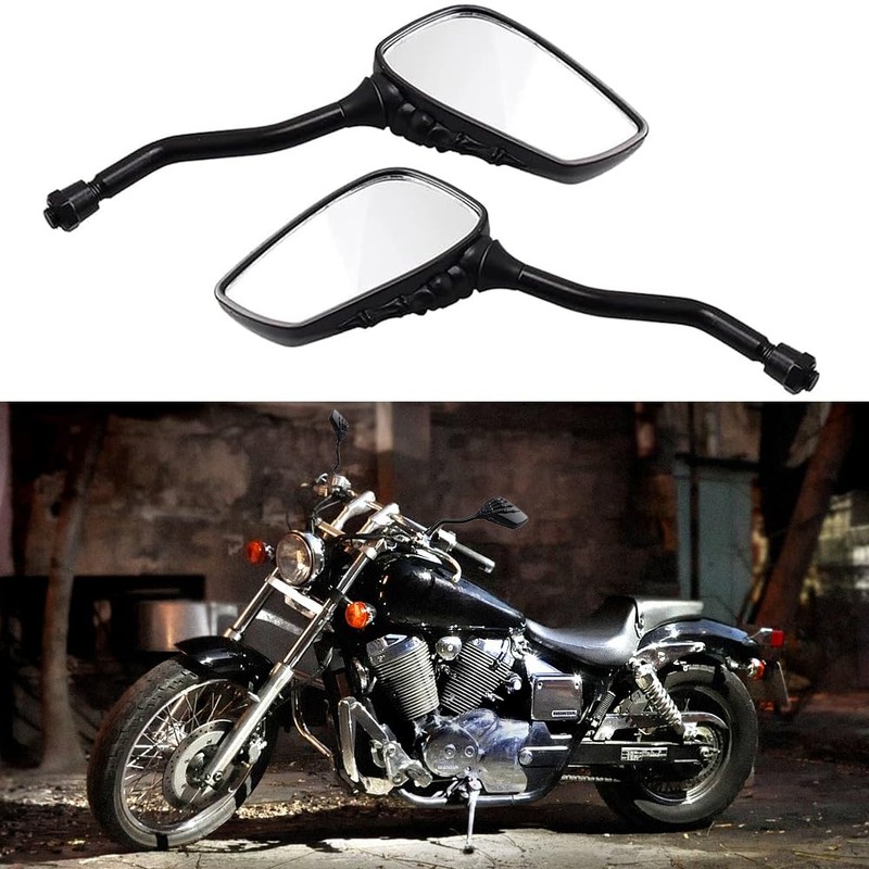 DREAMIZER Universal Motorcycle Black 8mm/10mm Skull Skeleton Hands Side Rear