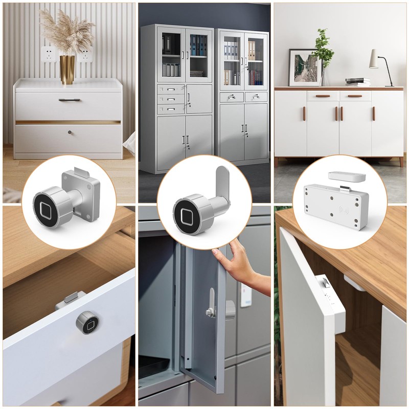 Eseesmart Fingerprint Drawer Lock Cabinet Lock Furniture Lock Cylinder Furniture