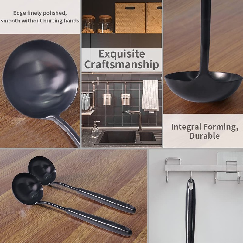 Newness Soup Ladle, [Rustproof, Heat Resistance, Integral Forming] Durable 304