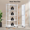 Himix Storage Shelves with 20 Hooks, 5-Tier Foldable Shelves for