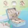 Vlando Small Travel Jewelry Box Organizer - Mirrored Jewelries Necklaces