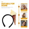 Beavorty Ice Cream Headband Ice Cream Cone Shape Headpiece Novelties