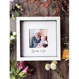 The Little Gem Company - Handmade Photo Box Frame for Her. Birthday, Christmas, Mother's Day. Nana, Nanna, Grandma, Mum, Mummy, Friendship, Love (Grandma)