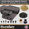 [100 Pack] HolsterSmith Black Coated Eyelets - (#8-9 Length) -