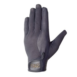 AK Summer Horse Riding Gloves in Soft Leather with Breathable Mesh, Solar Tech (Navy, S)