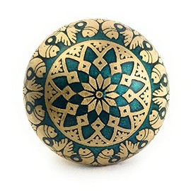 French Furniture Fittings Set of 6 Brass Fish Knobs - Turquoise Kitchen Cabinet Pull knobs, Cupboard, Chest, Furniture, Drawer Handles - Vintage Shabby Chic 38mm by FFF