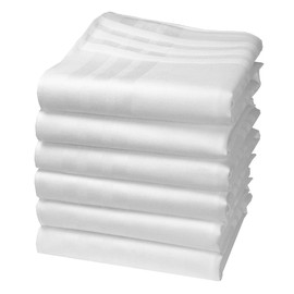 Hankiss - Handkerchiefs made of organic cotton, white, model frost, size 35 cm x 35 cm, 6 pieces, 100% cotton, GOTS-certified