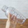 FEOOWV Plastic Cocktail Shaker,Drink Mixer Hand Shaker Cup with Scales,Transparent