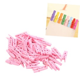 BUGUUYO Photo Clip Holders 200pcs Mini Wooden Photo Holders with Ropes for Art Display