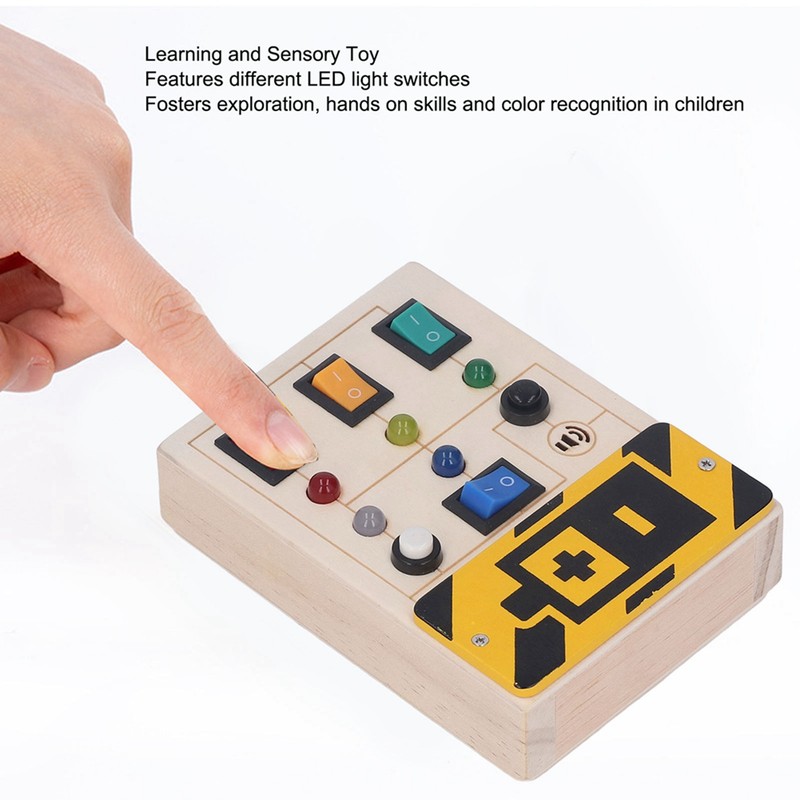 Light Up Sensory Board Noiseless Educational Portable Wooden LED Light