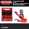 CRAFTSMAN CMXAZBS9004 Black/Red 1" x 10' Ratchet Tie Down Straps
