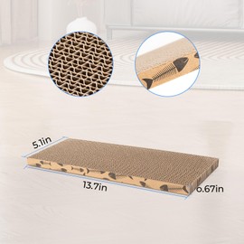 Roadtofree Mini Cat Scratching Board Small Cat Scratcher Cardboard Cat Scratchers for Indoor Cat Cardboard Scratcher(2pcs)
