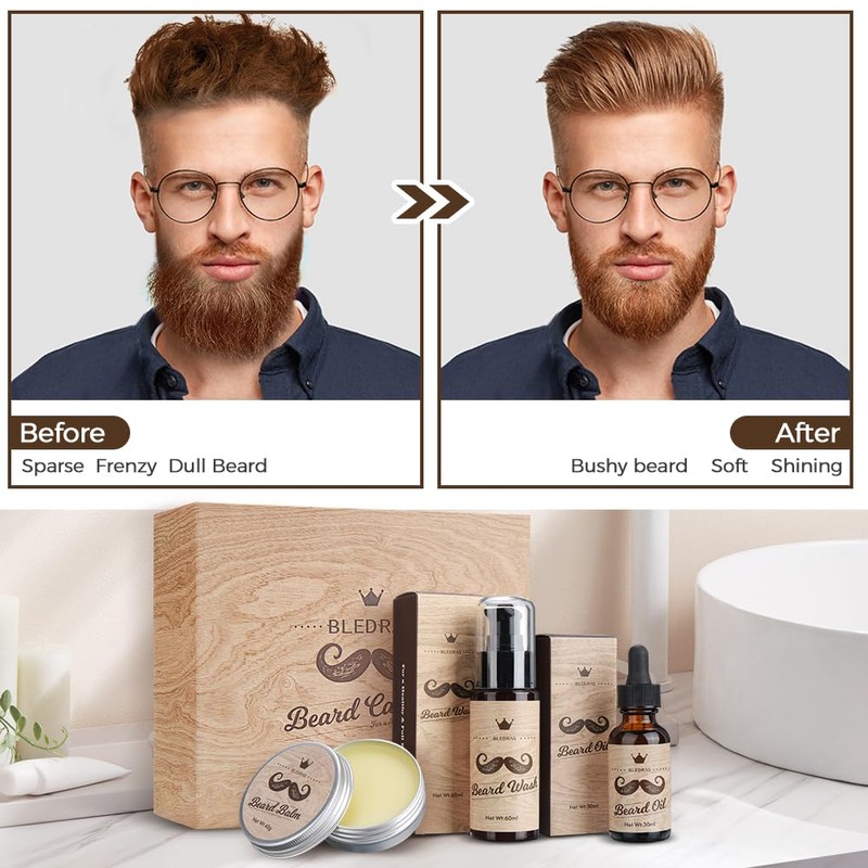 Beard Care Set for Men, Bledras 12 in 1 Beard