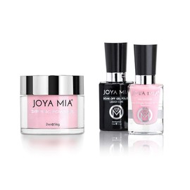 JOYA MIA Professional Dipping Powder Gel polish and matching nail lacquer Nail art long lasting simply apply easy soak off 2oz jar and 15mL bottles (3in1-30)