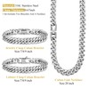 Aospkle 3PCS Cuban Link Bracelet Necklace, Sturdy 316L Stainless Steel