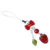 LEEINTO Keychain Cute Pink Cherry Cellphone Strap Strawberry Cherry Pendant