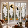 Extra Large Halloween Window Clings, Ghost Witch Hat Pumpkin Decals