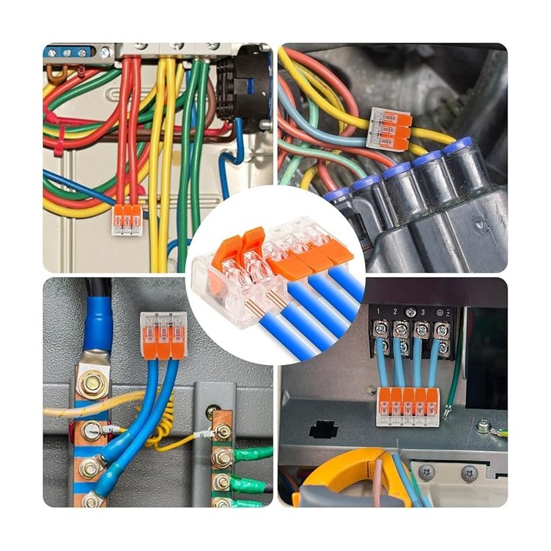 BASECONEX Pack of 75 Cable Connectors with Lever Coupling 2/3/5