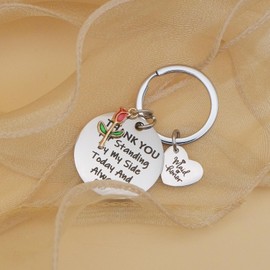 Tebliomro Maid of Honor Gifts for Women from Bride Appreciation Proposal Wedding Gifts for Maid of Honor Bridesmaid Bachelorette Party Bridal Party Gifts Keychain for Maid of Honor Jewelry