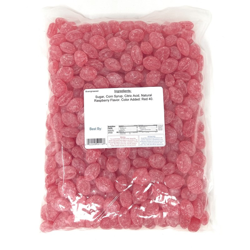 Raspberry, Old Time Sanded Hard Candy, 4 Pounds