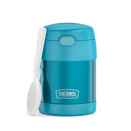 THERMOS kids FUNTAINER FOOD JAR 0,30l, ocean teal, Thermobehälter für Essen mit Löffel für Kinder, 5 h heiß / 7 h kalt, absolut dicht für Suppe, Müsli, Pause