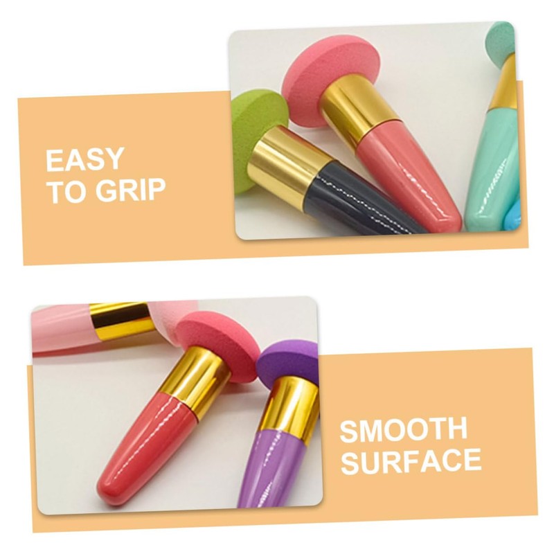 Healeved 4pcs Blending Sponge with Handle Makeup Sponge Set Foundation