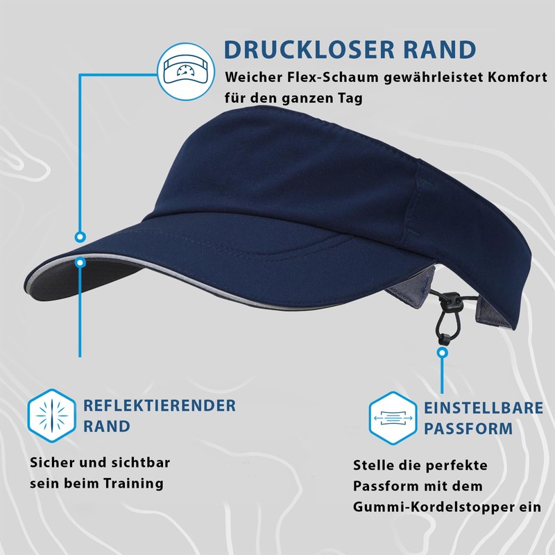 TrailHeads Visor Cap Men's - Sun Visor for Running, Golf