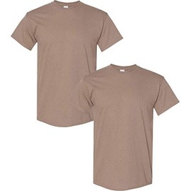 Gildan Men's Heavy Cotton T-Shirt, Style G5000, 2-Pack MED-Brownsavana