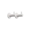 Kon-fort Home White Towel Hook, Screw, 2 Pack Bathroom Hooks
