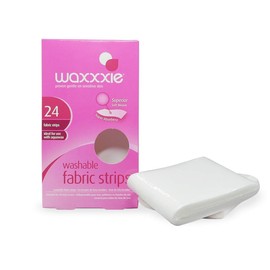 Waxxxie Washable Fabric Wax Strips 24 Pack for Cartridge & Strip Wax