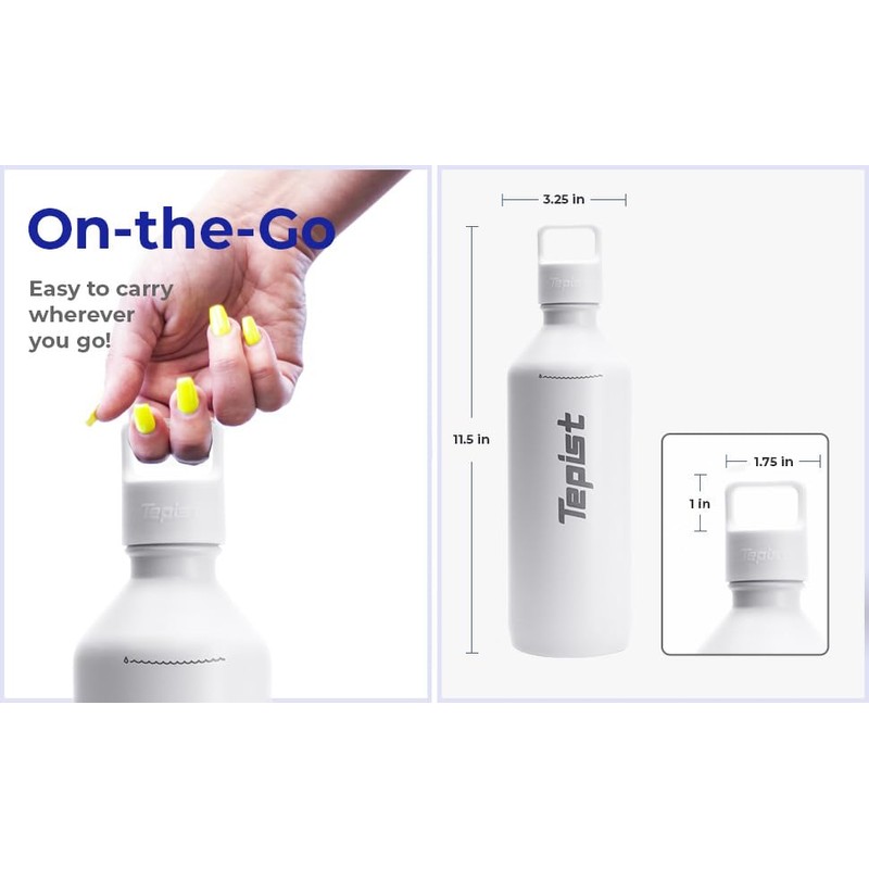 Tepist ThirtyO 30oz Stainless Steel Bottle Compatible with Sodastream Machines