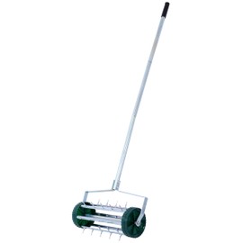 YLIEHS Efficient Rolling Lawn Aerator for Healthy Grass, Durable Steel Construction, Back-Saving Design, 58 inches Long
