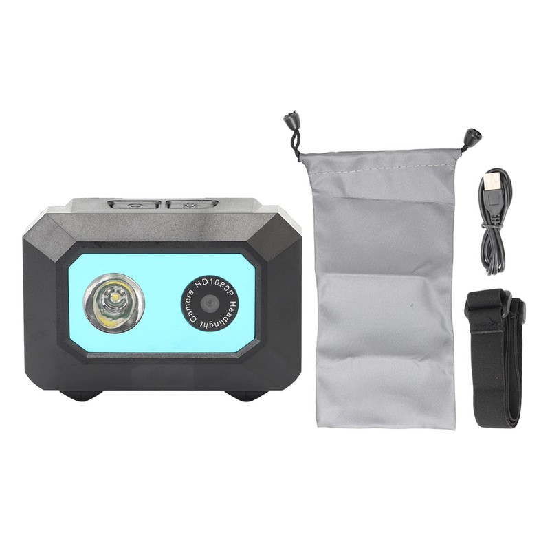 1080P Head Mounted Video Camera DVR LED Headlamp HD Head