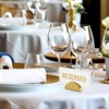 DALQUIS 30Pcs Gold Semicircular Wooden Table Number Holders ＆ 40Pcs