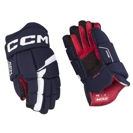 CCM Next Ice Hockey Gloves Senior (Navy/White, Size: 14)