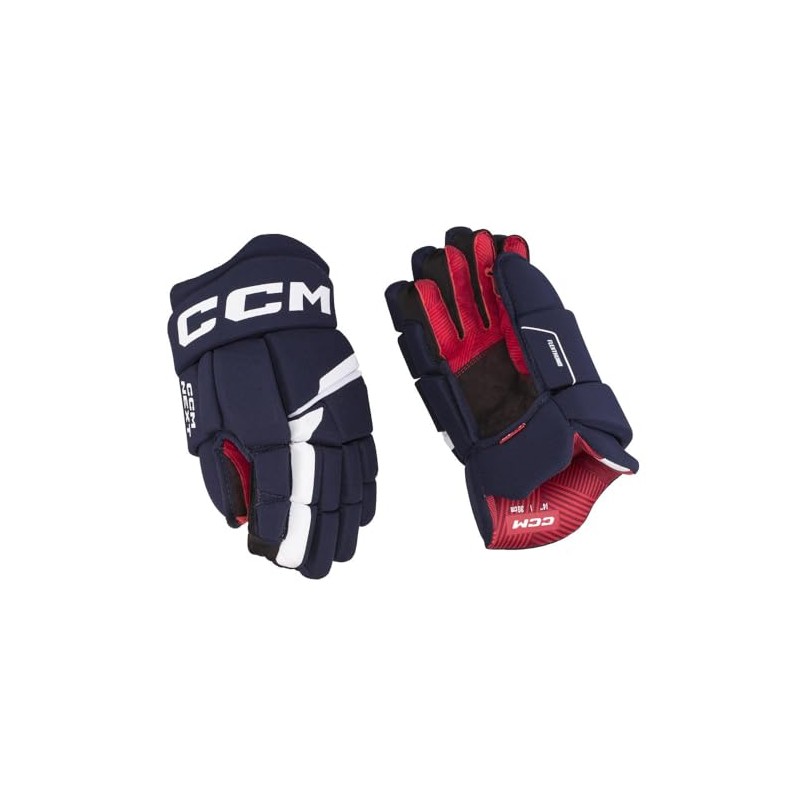 CCM Next Ice Hockey Gloves Senior (Navy/White, Size: 14)