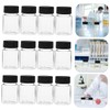 CHILDWEET 24pcs Pill Bottles with Black Screw Caps Leak Wide