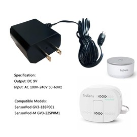 PowerHOOD Power Adapter Compatible with Leitz TruSens Air Quality Monitor SensorPod SensorPod-M SensorPod-V SensorPod-V2.2 SensorPod-MV3.3 GV3-18SP001 GV3-22SP001 GV3-20SPOM1 GV3-21SP0M2 GV3-22SP0M1