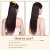 TESS Clip-In Real Hair Extensions, Brown, 55 cm, One Piece,