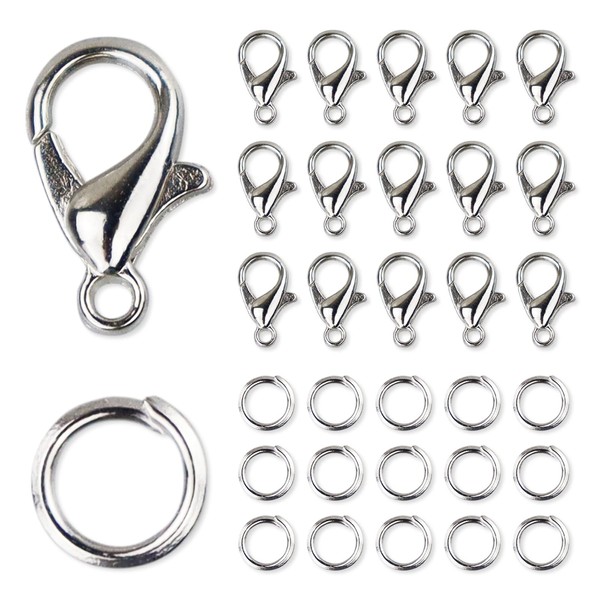 170PCS Lobster Clasp with Open Jump Ring Set, Jewelry Bracelet