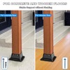 4x4 Post Base 2Pcs-Inner Size 3.6x3.6-Heavy Duty Metal Post Brackets-Deck