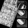 Bellelfin 420Pcs Extra Short Nail Tips, Half Matte Square Nails