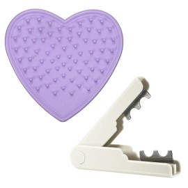 PATIKIL Rose Stem Leaf Thorn Stripper, 2Pcs/1Set Rose Thorn Stripper Remover Tool Leaf Stripping Tool for Gardening Flower Pruning, White, Purple