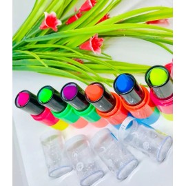 Ultramo Set De 6 Labiales Neón Para Labios Lipstick Fiesta