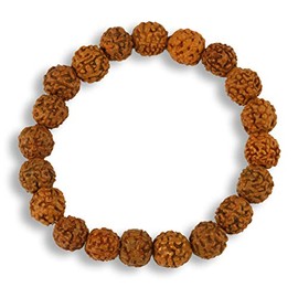 Island Piercings Rudraksha Buddhism Shiva Stretch Bracelet B161, Wood