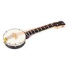 Classic Banjo Miniature Replica White 2 x 4 Resin Stone