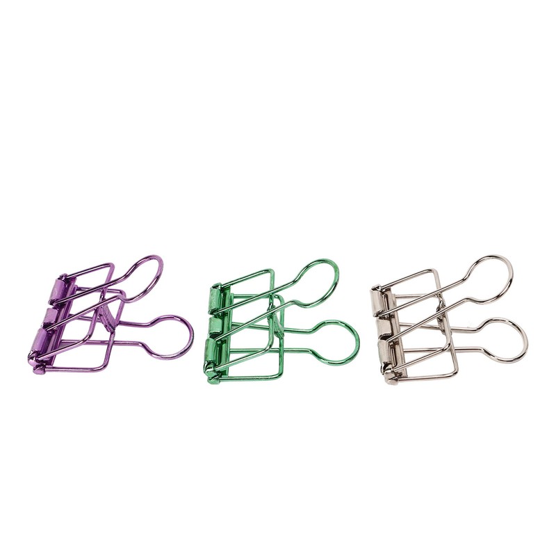 90 Pcs Binder Clips 32mm Hollow Strong Clamping Force Metal