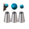 Extra Large Piping Nozzles,Closed Star Decorating Nozzles for Shells,Fleur de