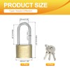 PATIKIL Stainless Steel Padlocks 4.2", 1 Pcs Keyed Different Long
