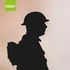 Medium Remembrance Soldier Silhouette Window Sticker for Glass - Includes